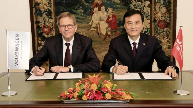 Volkswagen Konzern und Anhui Jianghuai Automobile (JAC) streben gemeinsame Entwicklung von E-Fahrzeugen in China an
