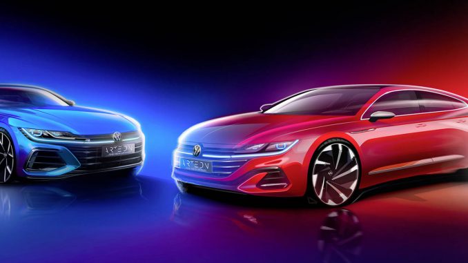 Volkswagen Arteon Shooting Brake (left) and VW Arteon 2020