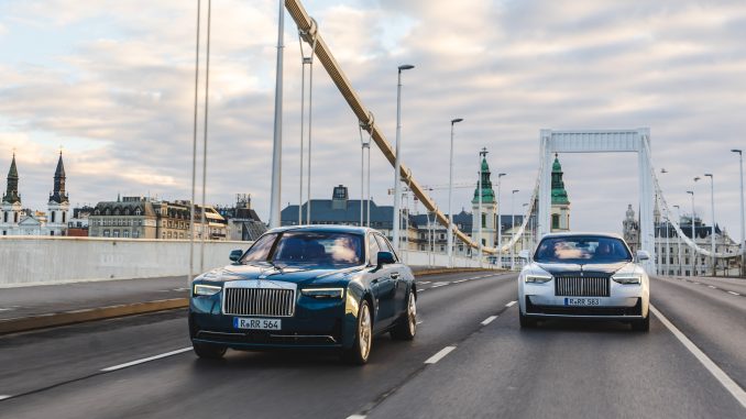 Ghost and Black Badge Ghost in Budapest Rolls-Royce
